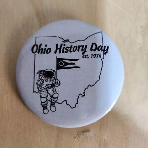 Ohio History Day Est 1974 Astronaut Pinback Button Pin